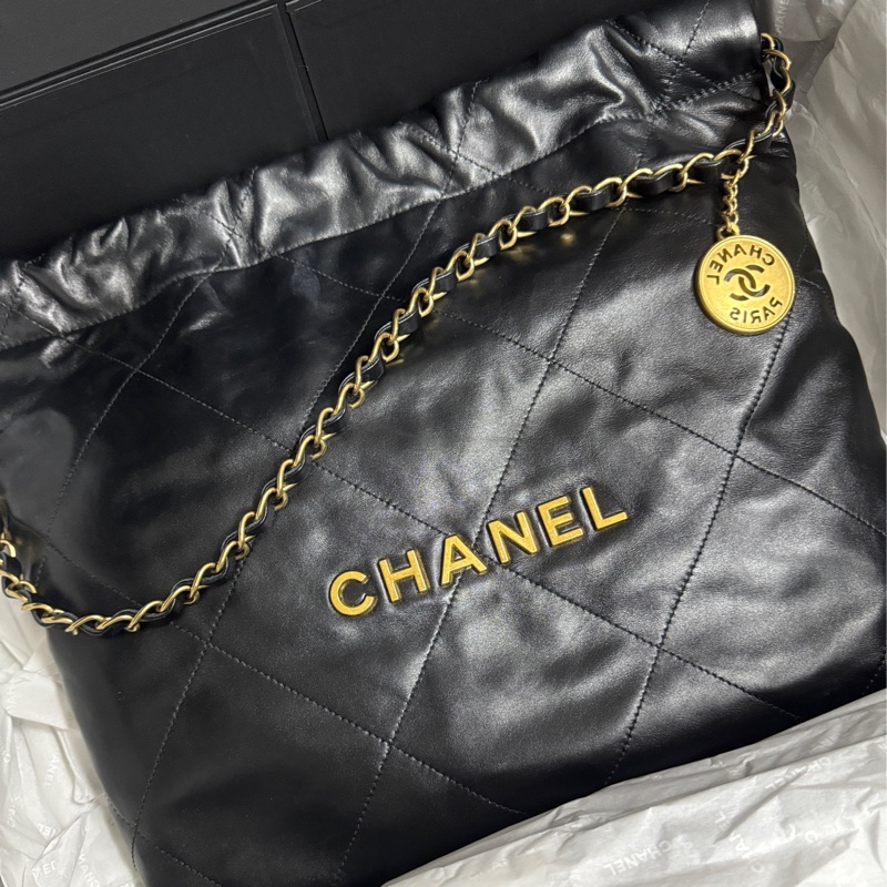 chanel 黑金22bag 芯片款-5