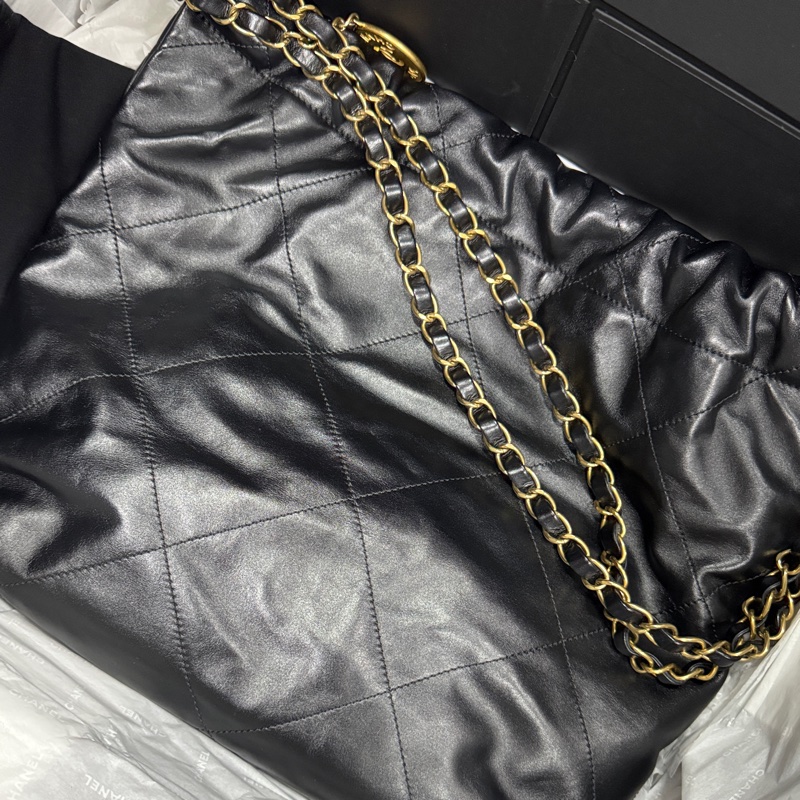 chanel 黑金22bag 芯片款-6