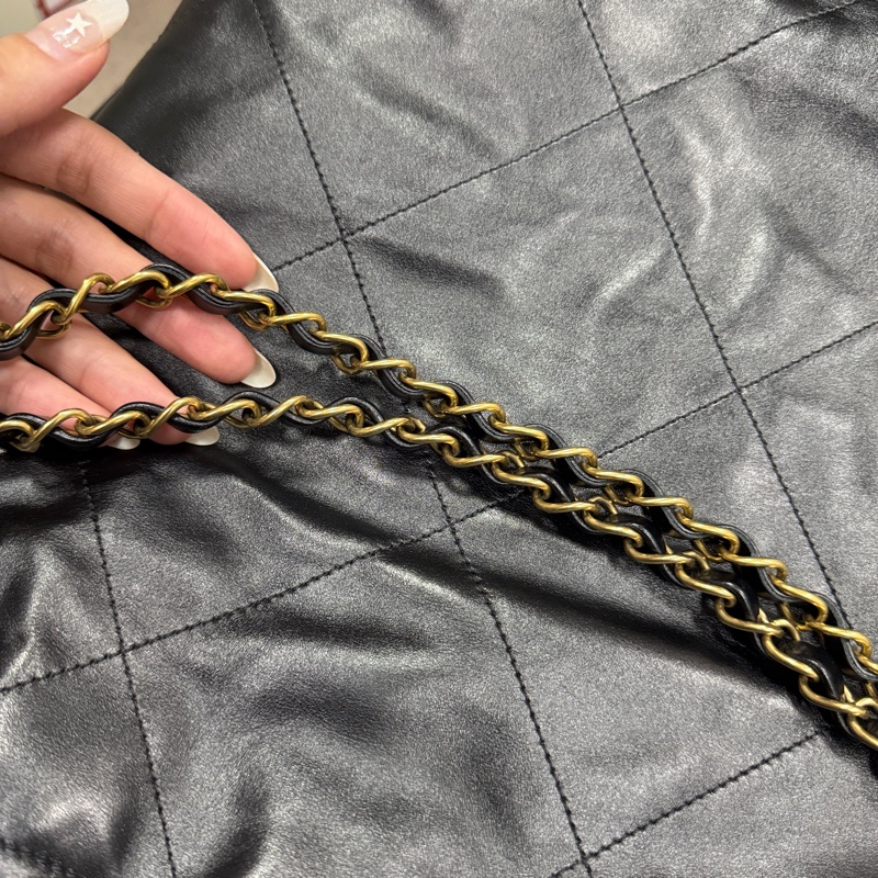 chanel 黑金22bag 芯片款-10