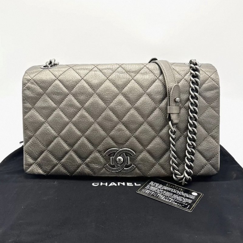 CHANEL 孟買系列宮廷扣肩背斜背包 30*18*11 98新配件塵袋保卡-0