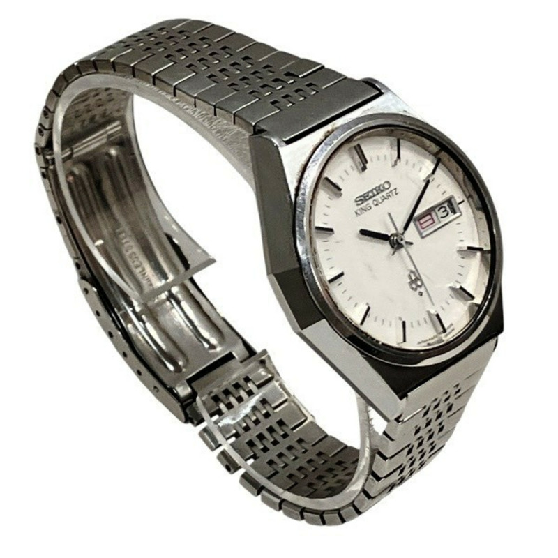 精工 King 4823-8120 石英白盤男士腕錶-2