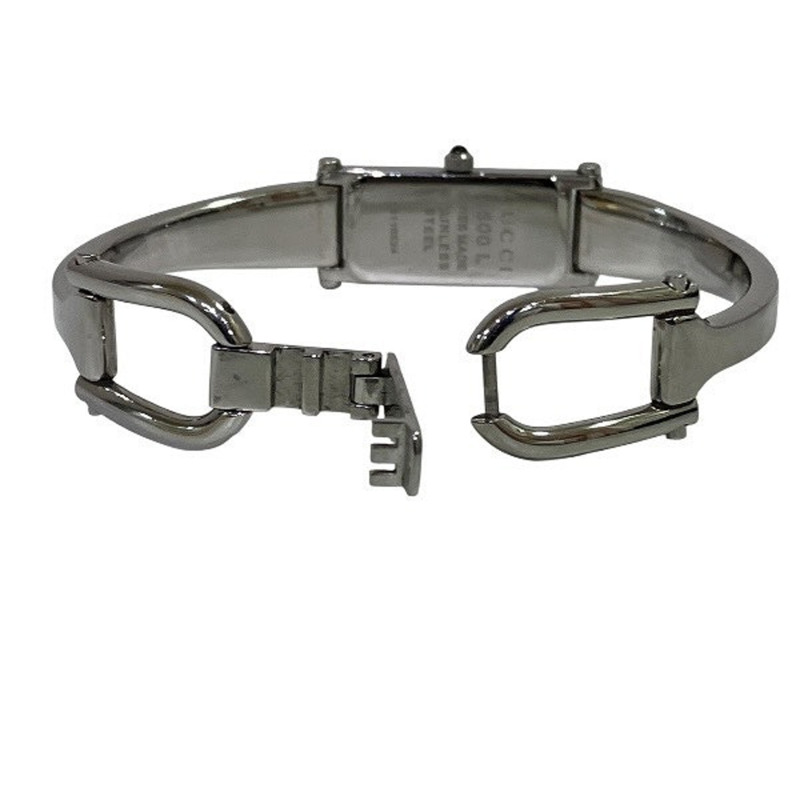 Gucci 1500L 石英黑色錶盤手鐲式女錶-6