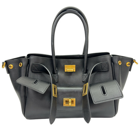 黑色 牛皮 Bel Air Carry All Bag Mini 两用包【BALENCIAGA 巴黎世家】 8238882