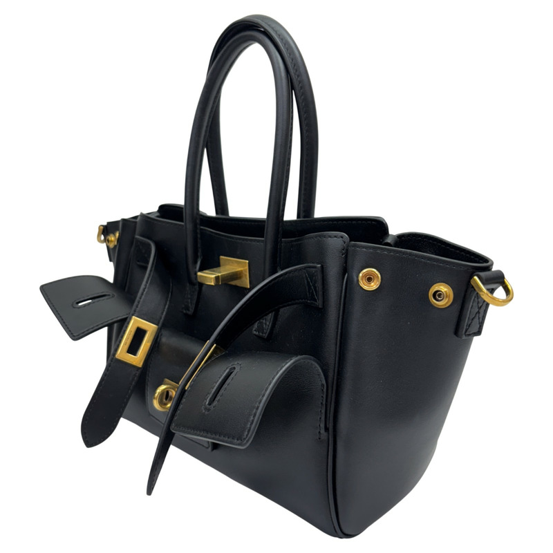 黑色 牛皮 Bel Air Carry All Bag Mini 两用包【BALENCIAGA 巴黎世家】 8238882-1