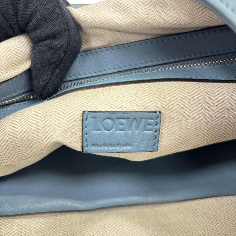 淡藍色 羊皮 Flamenco 肩背包【LOEWE 羅威】-7