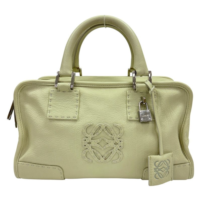 米色 綠色 羊革 Amazona 28 手提包【LOEWE 羅威】-0