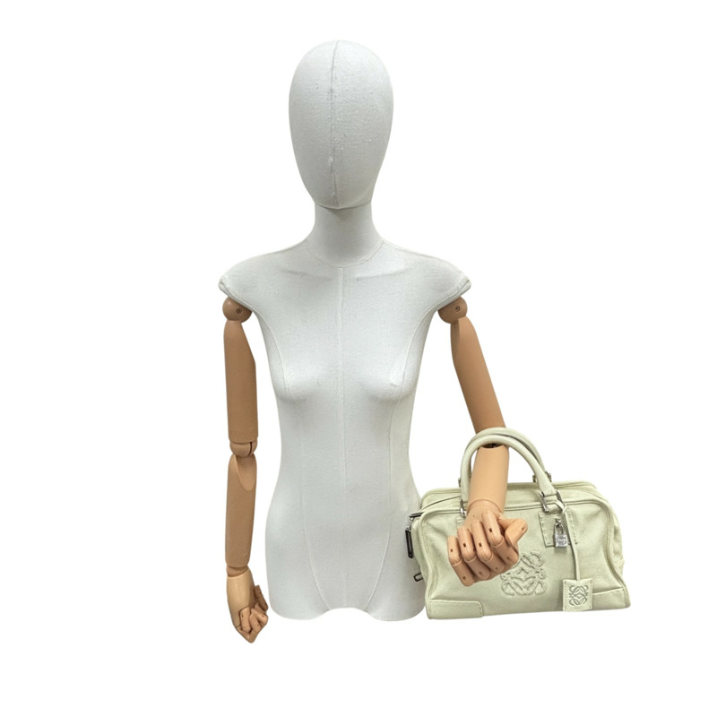 米色 綠色 羊革 Amazona 28 手提包【LOEWE 羅威】-8