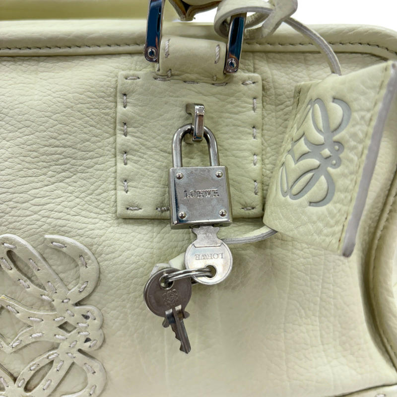米色 綠色 羊革 Amazona 28 手提包【LOEWE 羅威】-9