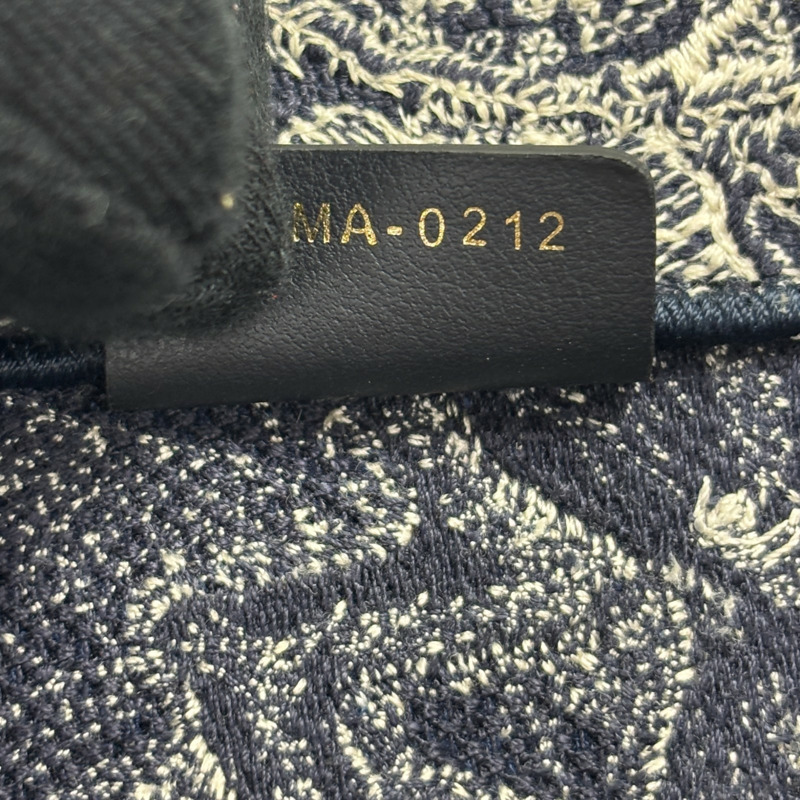 藍/白色 刺繡帆布 Book Tote 小號 手提包【Dior 迪奧】-6