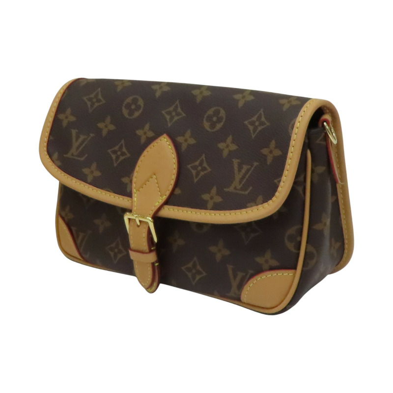 棕色 原花帆布 Diane 肩背包【LOUIS VUITTON LV 路易威登】 M45985-2