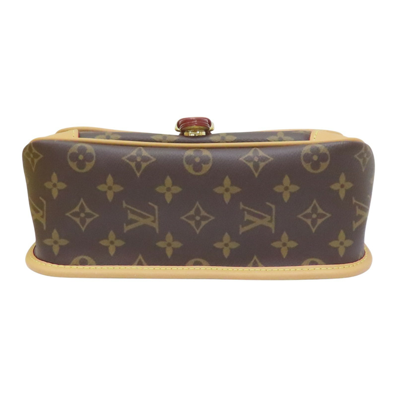 棕色 原花帆布 Diane 肩背包【LOUIS VUITTON LV 路易威登】 M45985-3