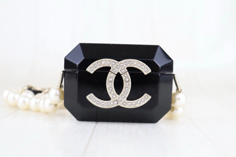 「JL精品代購」98新 Chanel 香奈兒 珍珠耳機包-2
