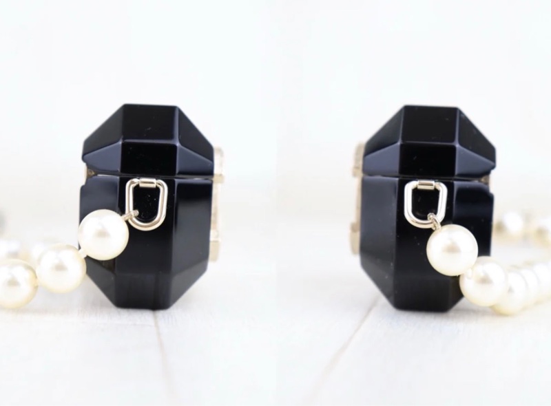 「JL精品代購」98新 Chanel 香奈兒 珍珠耳機包-4