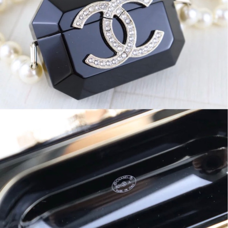 「JL精品代購」98新 Chanel 香奈兒 珍珠耳機包-9