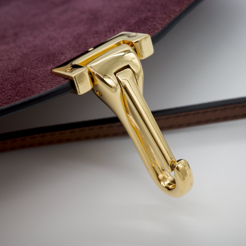 Burberry 巴寶麗 Macken 格紋金屬釦掀蓋 焦糖色 咖色 牛皮 郵差包 斜背包-9