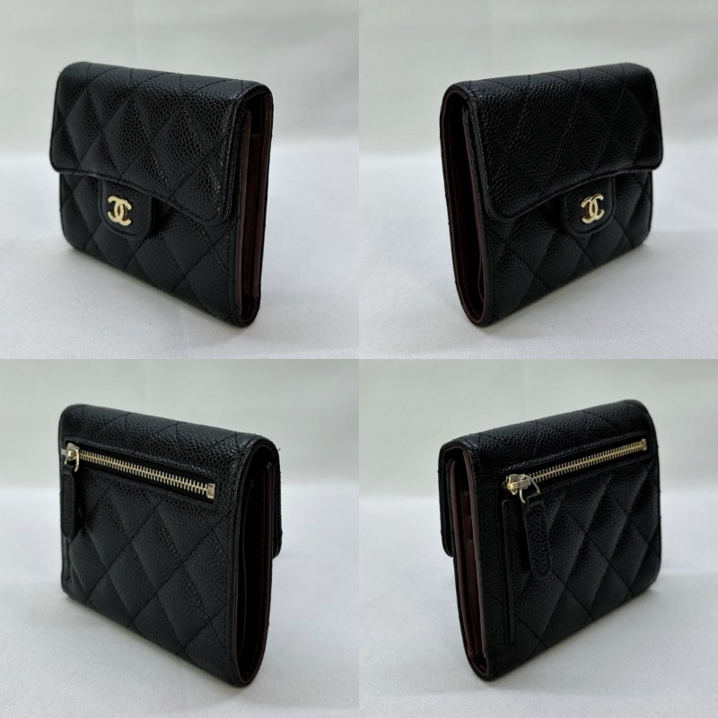 CHANEL 經典荔枝金牛三折短夾-2