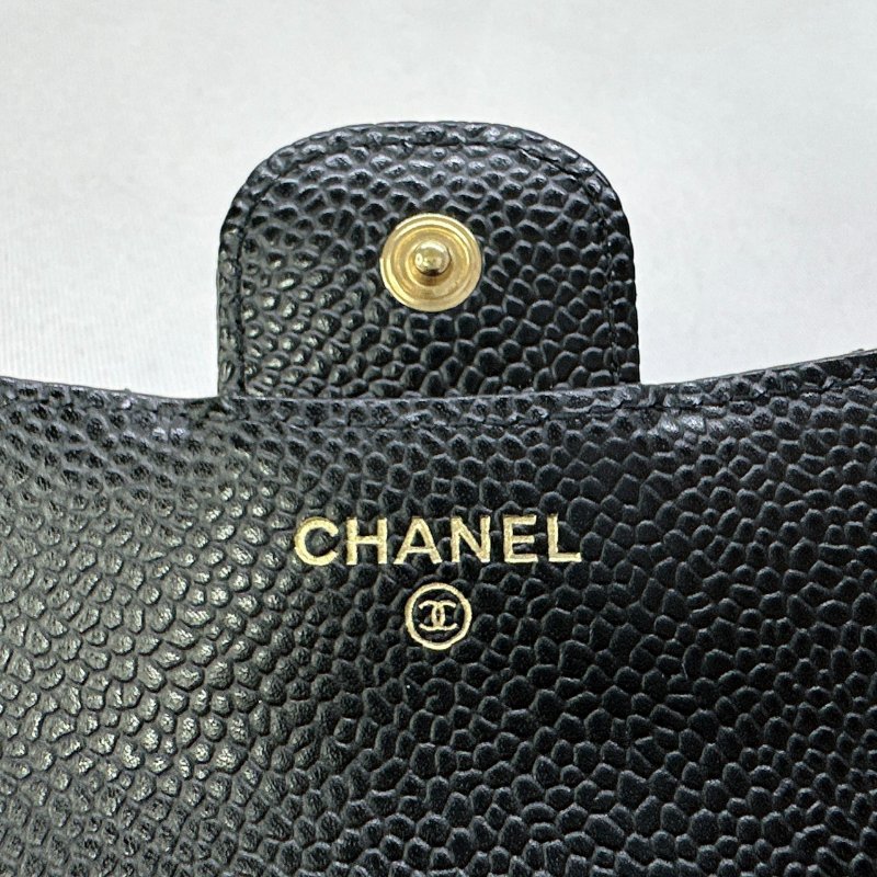 CHANEL 經典荔枝金牛三折短夾-6