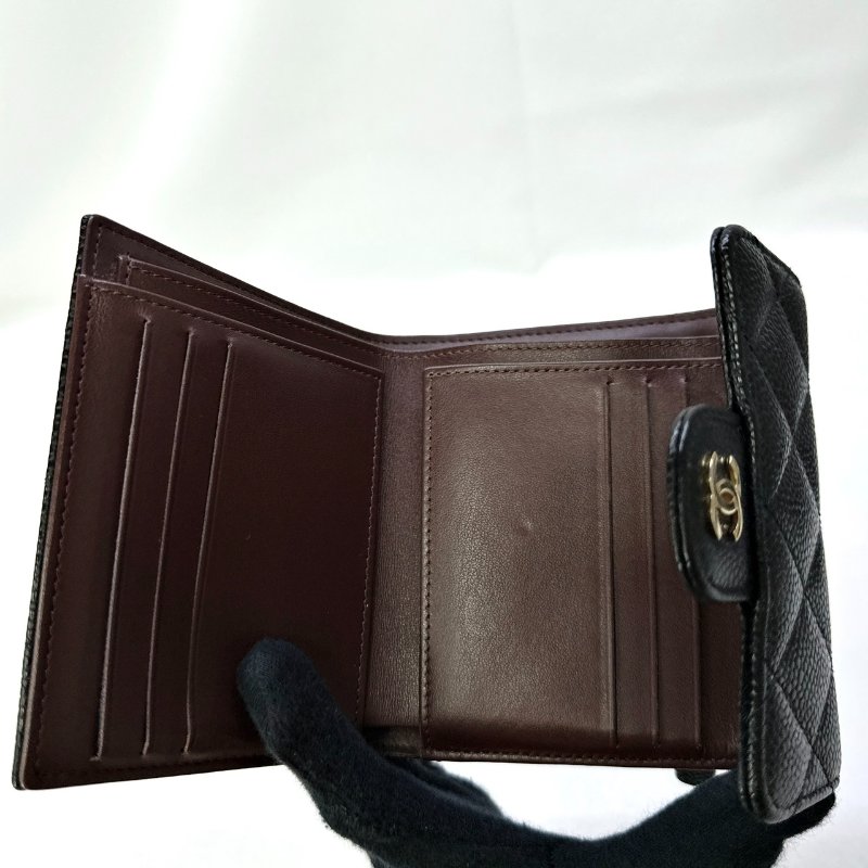 CHANEL 經典荔枝金牛三折短夾-3