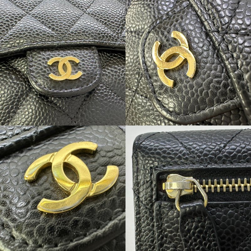 CHANEL 經典荔枝金牛三折短夾-5