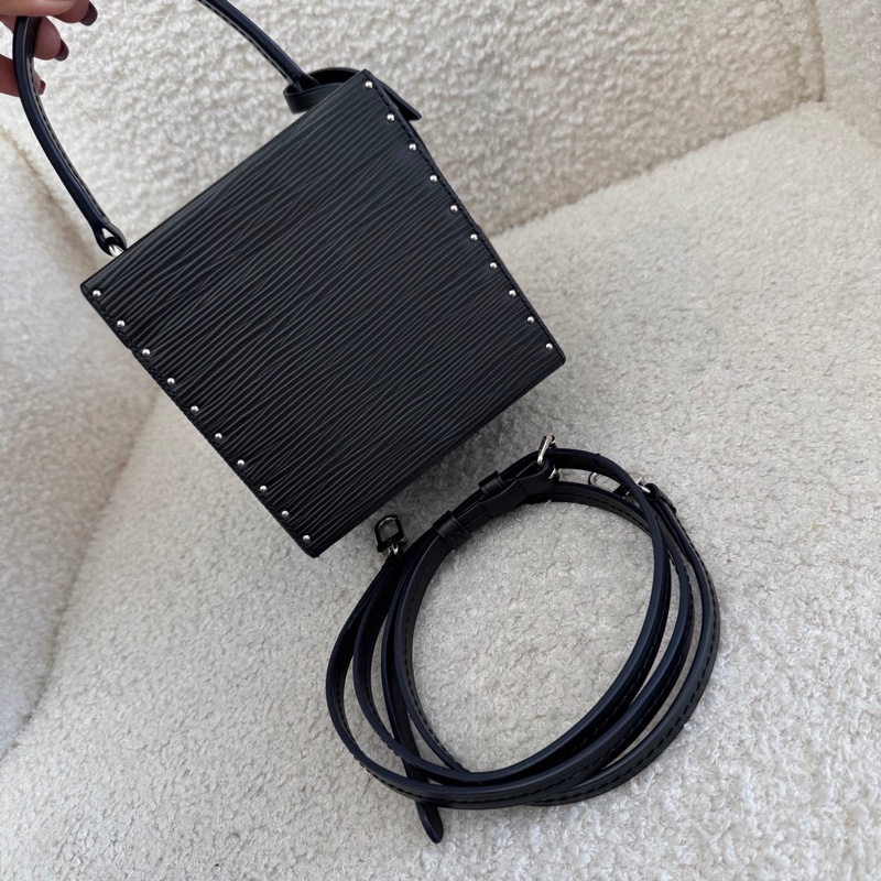 LV黑色bleecker box 水波紋秀款硬盒子 99新配件塵袋-4