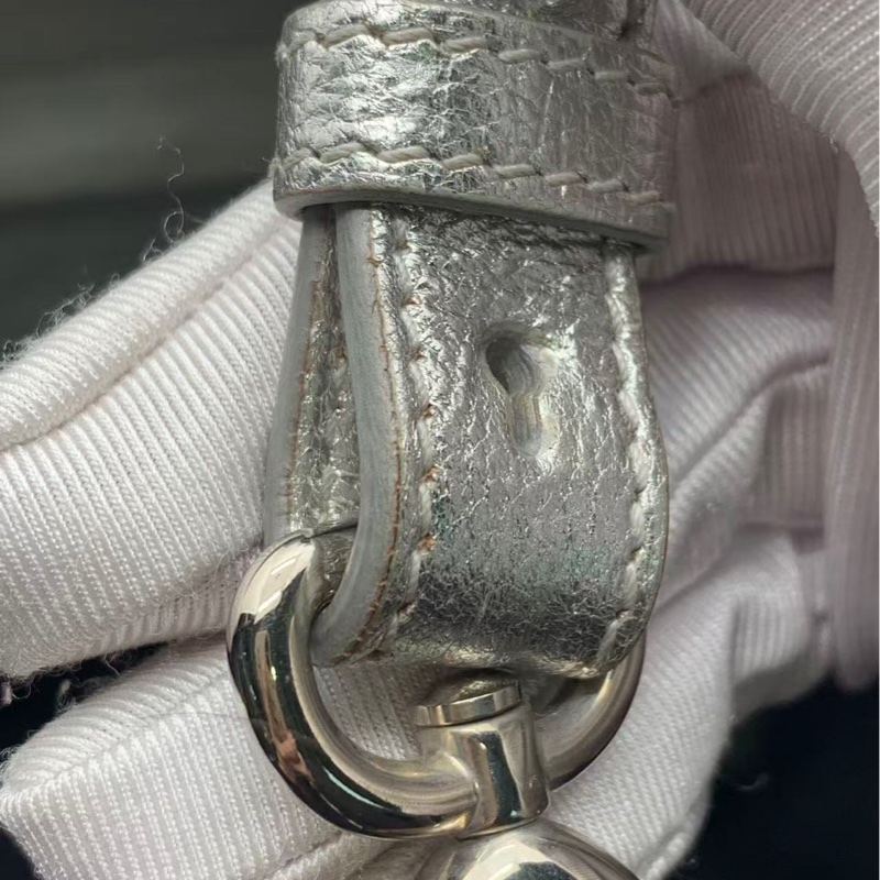 Christian Dior 銀色 Lady Dior My ABC 銀色小號手提包-15