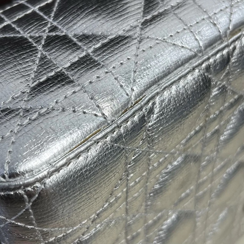 Christian Dior 銀色 Lady Dior My ABC 銀色小號手提包-18