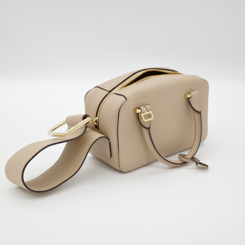 Delvaux 德爾沃 Cool Box Nano 米色 質感小牛皮 手提兩用包 肩背包 手提包-6