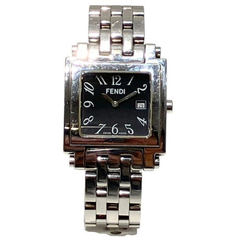 Fendi 6000G 男士石英腕錶，黑色錶盤