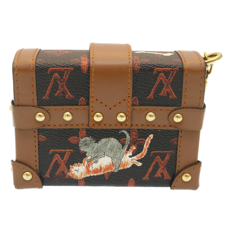 【日本直送】路易威登 Monogram Catgram Essential Trunk Pouch M63892 LV Auth 29169SM-1