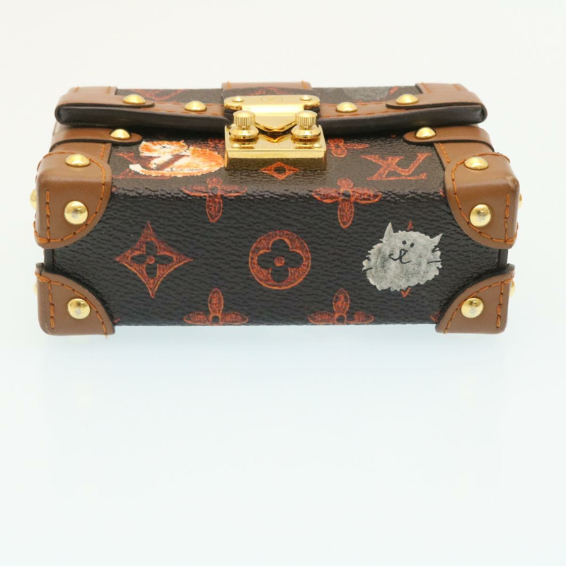 【日本直送】路易威登 Monogram Catgram Essential Trunk Pouch M63892 LV Auth 29169SM-5