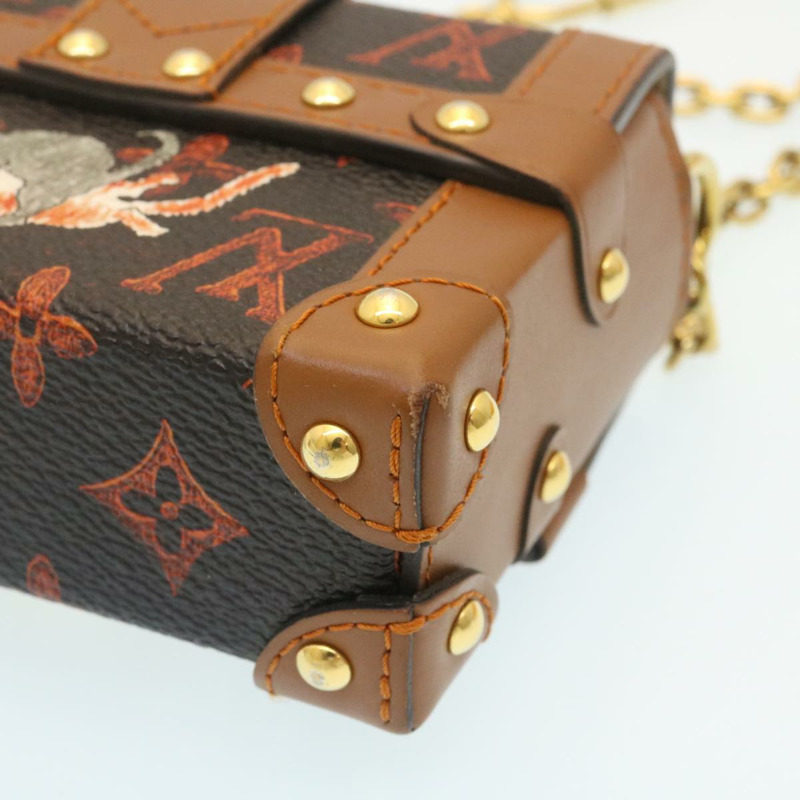 【日本直送】路易威登 Monogram Catgram Essential Trunk Pouch M63892 LV Auth 29169SM-14