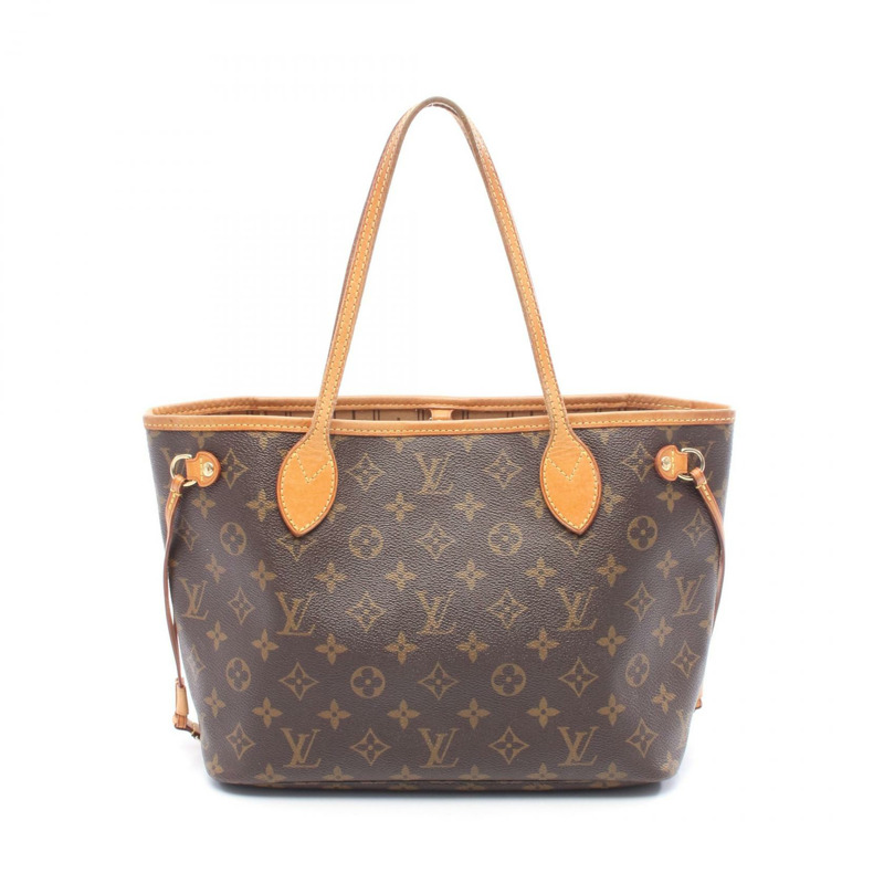 路易威登 Neverfull PM 單肩手提包 M40155 Monogram 帆布 棕色 二手-0