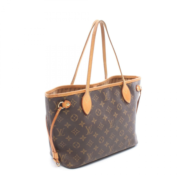 路易威登 Neverfull PM 單肩手提包 M40155 Monogram 帆布 棕色 二手-1