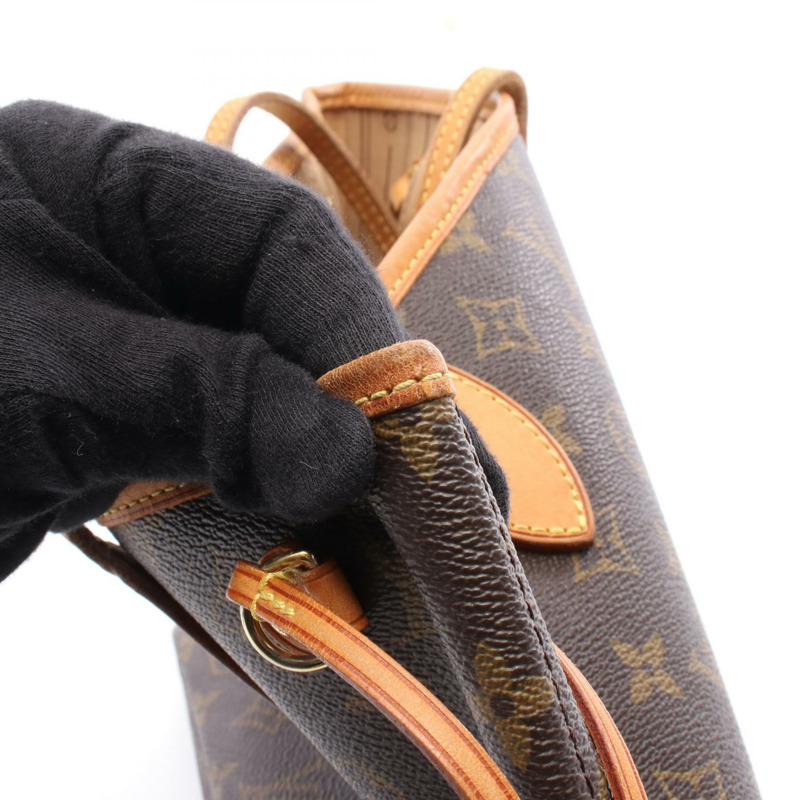 路易威登 Neverfull PM 單肩手提包 M40155 Monogram 帆布 棕色 二手-9