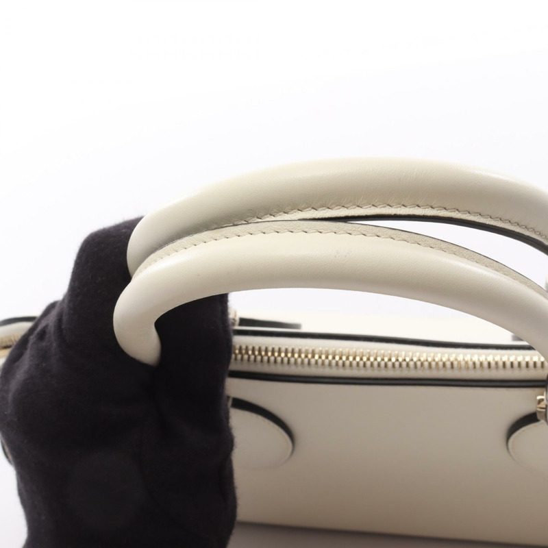 Valentino Rockstuds 白色皮革手提包，二手女款-8