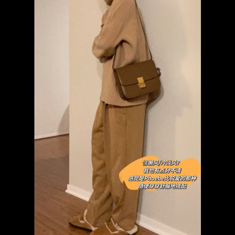 Celine box classic ​🔥 經典雋永！Céline Classic Box Bag 中號 棕色金扣 駝色 焦糖色豆腐包 斜背包 肩背包  🈶盒裝購證-2