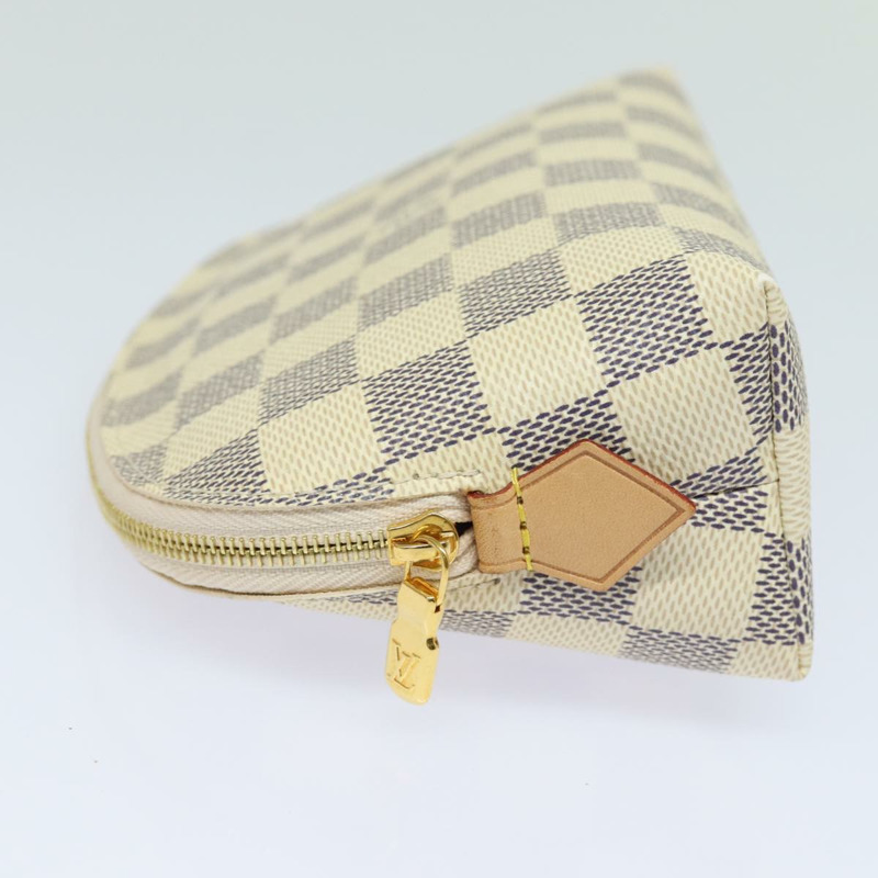 【日本直送】路易威登 Damier Azur Pochette 化妝包 PM N60024 LV Auth 77924AM-2