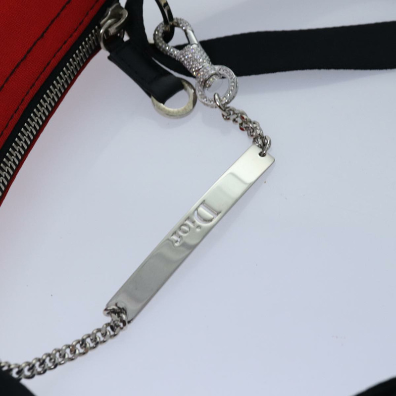 【日本直送】Christian Dior 緞面紅黑配色肩背包，正品編號 87654AV-7