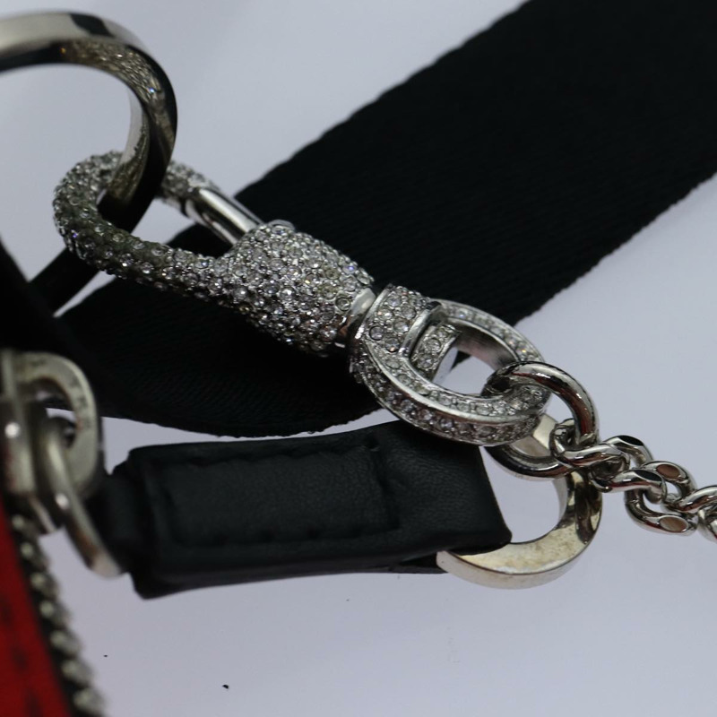 【日本直送】Christian Dior 緞面紅黑配色肩背包，正品編號 87654AV-8