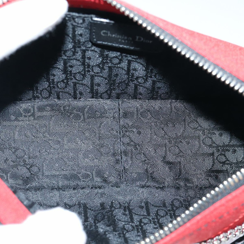 【日本直送】Christian Dior 緞面紅黑配色肩背包，正品編號 87654AV-9