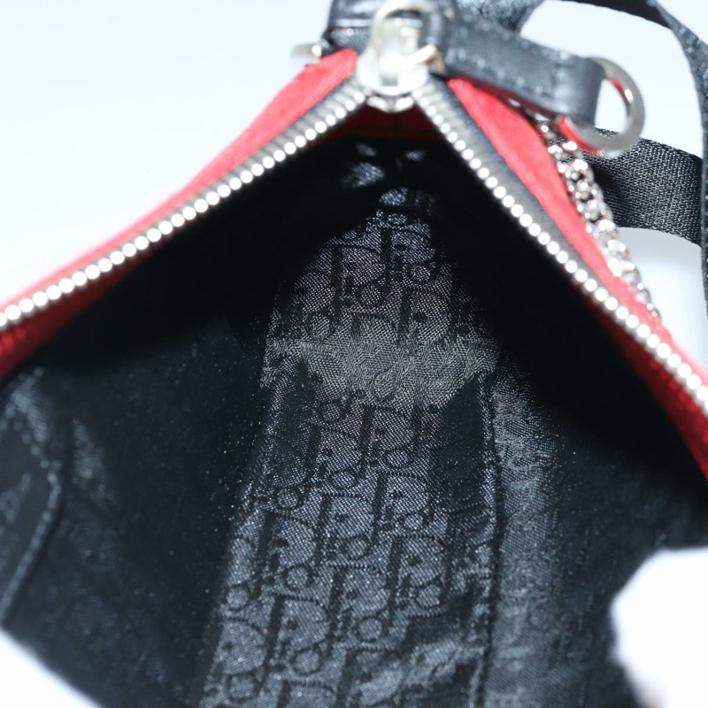 【日本直送】Christian Dior 緞面紅黑配色肩背包，正品編號 87654AV-19