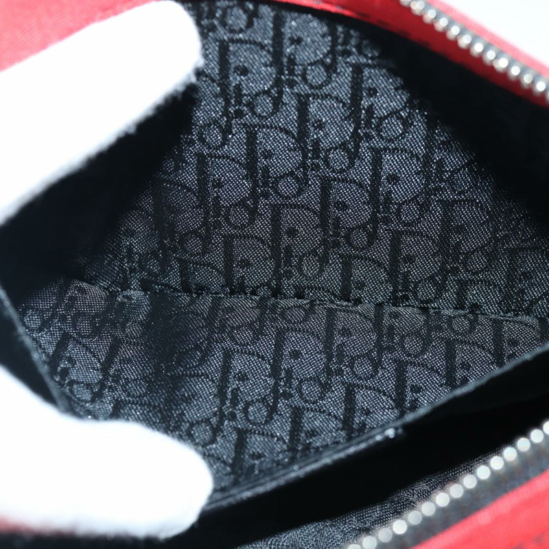 【日本直送】Christian Dior 緞面紅黑配色肩背包，正品編號 87654AV-21