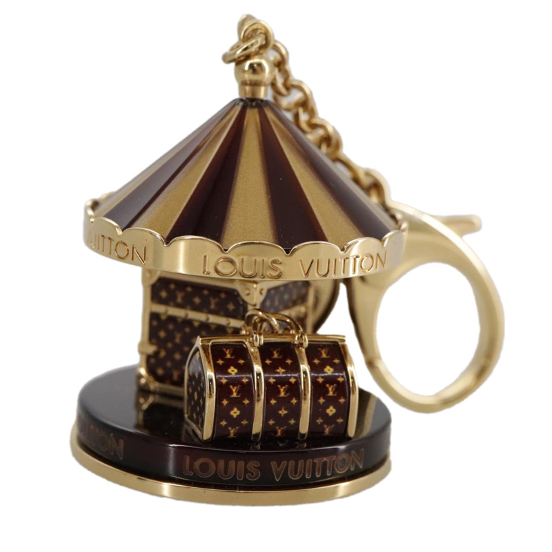 【日本直送】路易威登 (LOUIS VUITTON) 珠寶卡羅素手袋吊飾，金色，編號 M66782，LV 正品，編號 97979SAM-0