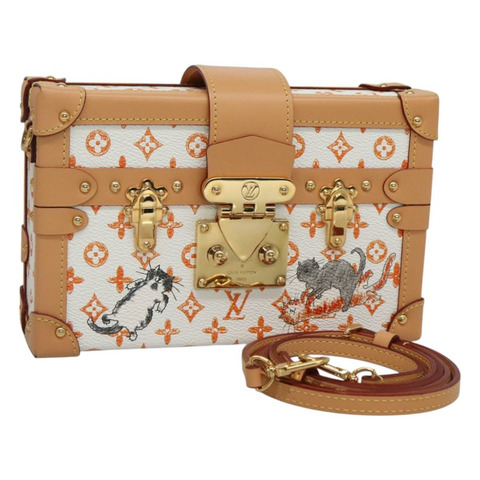 路易威登 Catgram Petit Maru NM 白色肩背包 LV 正品 110163SM