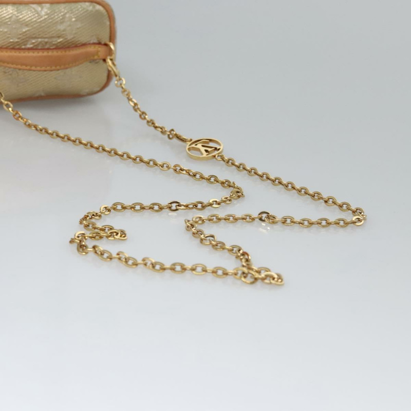 【日本直送】路易威登 Monogram Laminated Jacquard Microvanity 金色 M22920 LV Auth EC760SM-7