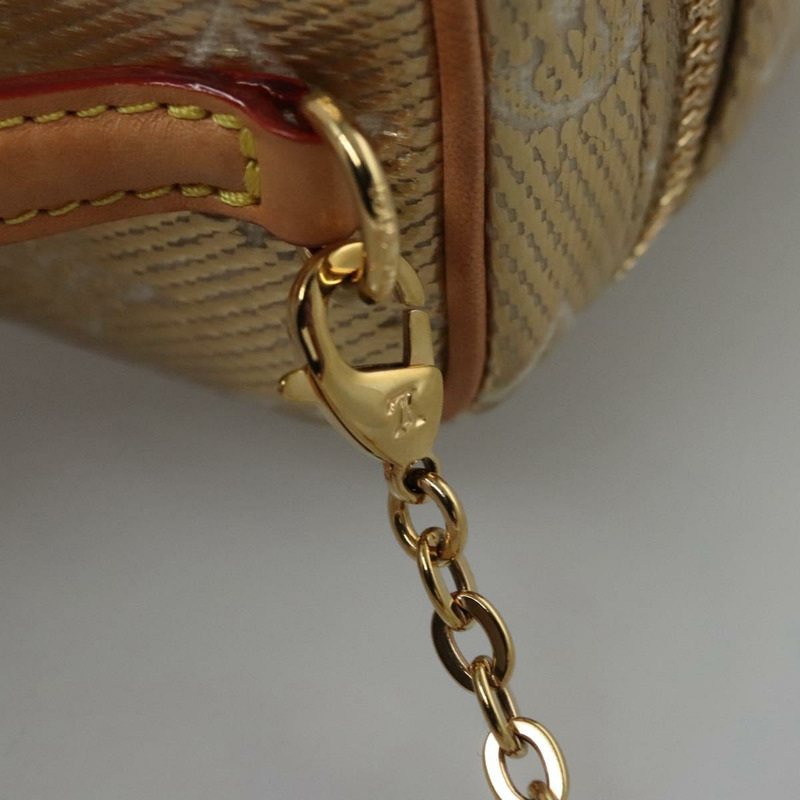 【日本直送】路易威登 Monogram Laminated Jacquard Microvanity 金色 M22920 LV Auth EC760SM-15