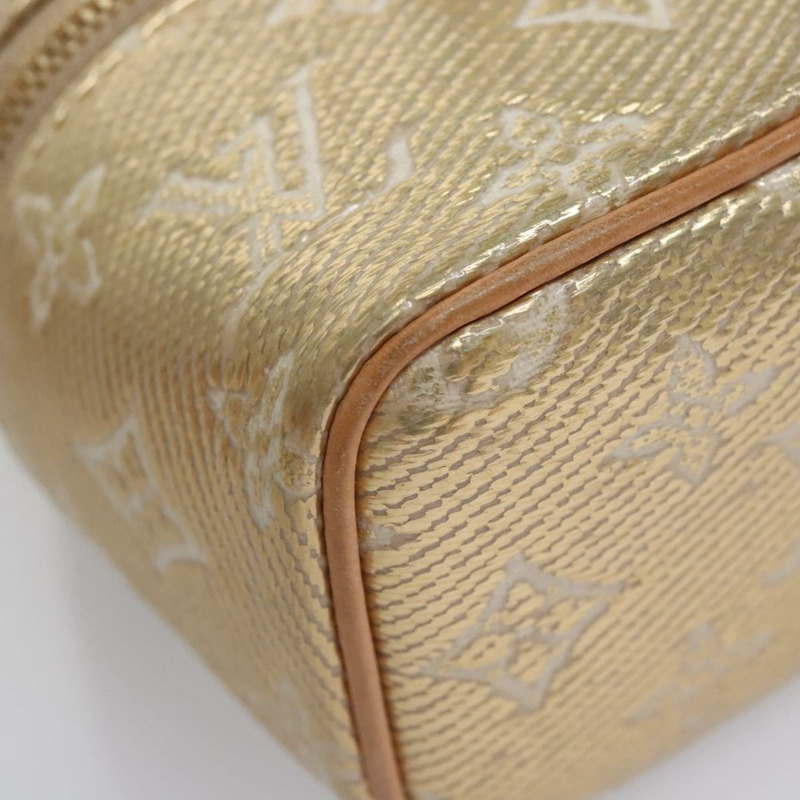 【日本直送】路易威登 Monogram Laminated Jacquard Microvanity 金色 M22920 LV Auth EC760SM-16