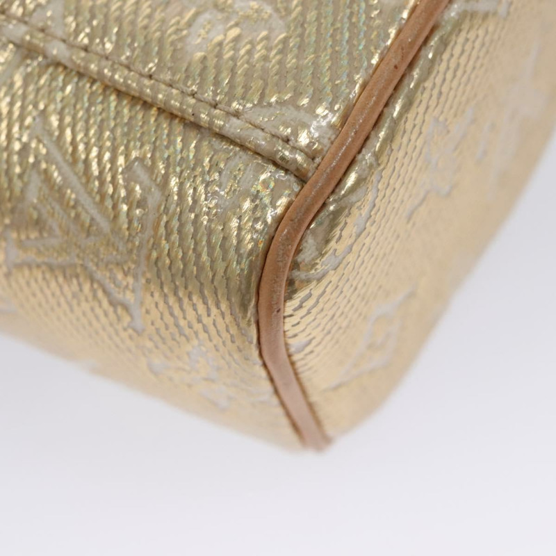 【日本直送】路易威登 Monogram Laminated Jacquard Microvanity 金色 M22920 LV Auth EC760SM-18