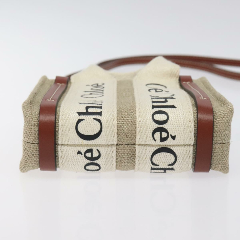 【日本直送】Chloe Woody 手袋 帆布 兩用 象牙色 正品 130865AM-4