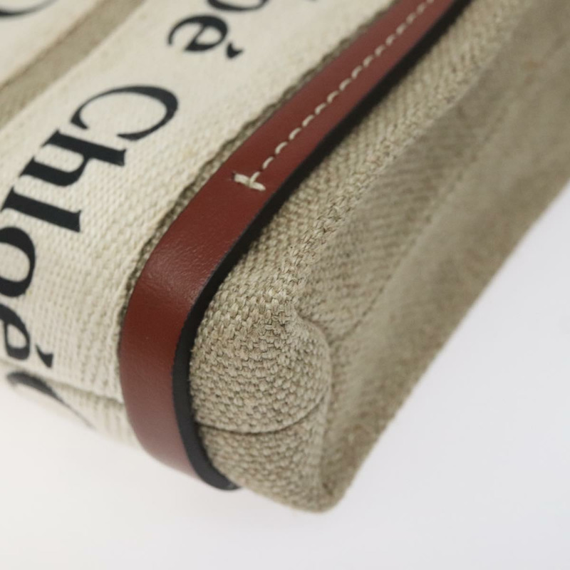 【日本直送】Chloe Woody 手袋 帆布 兩用 象牙色 正品 130865AM-14